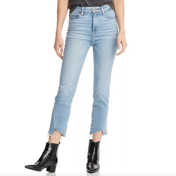 PAIGE Denim - Paige Hoxton High-Rise Slim Crop Jeans in Carlotta